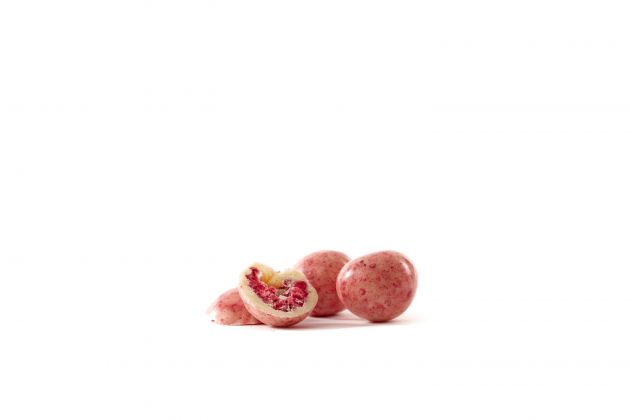 premium Choco fruits Ganze Himbeeren in weißer Schokolade mit Sahne