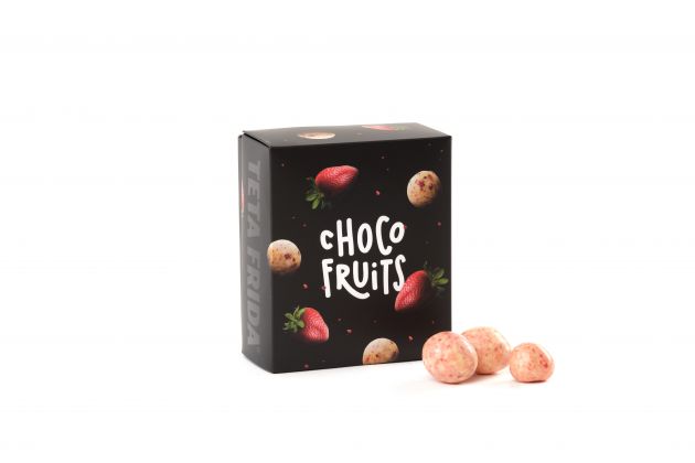premium Choco fruits Ganze Erdbeeren in weißer Schokolade mit Sahne
