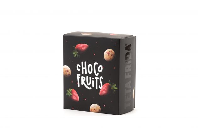 premium Choco fruits Ganze Erdbeeren in weißer Schokolade mit Sahne