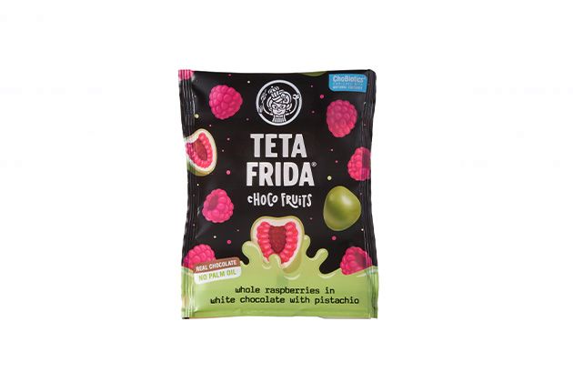 premium Choco fruits Ganze Himbeeren in weißer Schokolade mit Sahne
