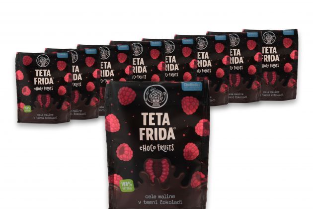Choco Früchte Himbeeren in dunkler Schokolade Paket 8+1 gratis