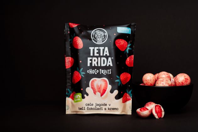 premium Choco fruits Ganze Erdbeeren in weißer Schokolade mit Sahne