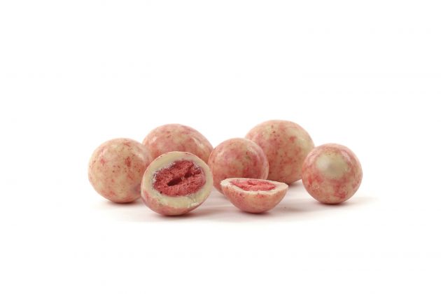 premium Choco fruits Ganze Erdbeeren in weißer Schokolade mit Sahne