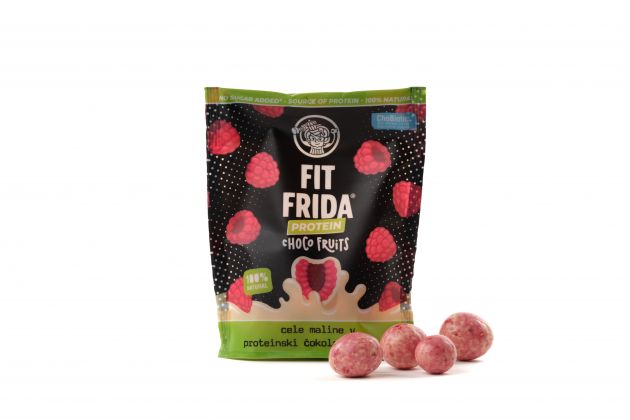 premium Choco fruits Ganze Himbeeren in weißer Schokolade mit Sahne