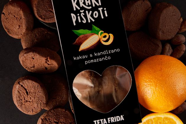 Echte Kakao und kandierte Orangen Kekse