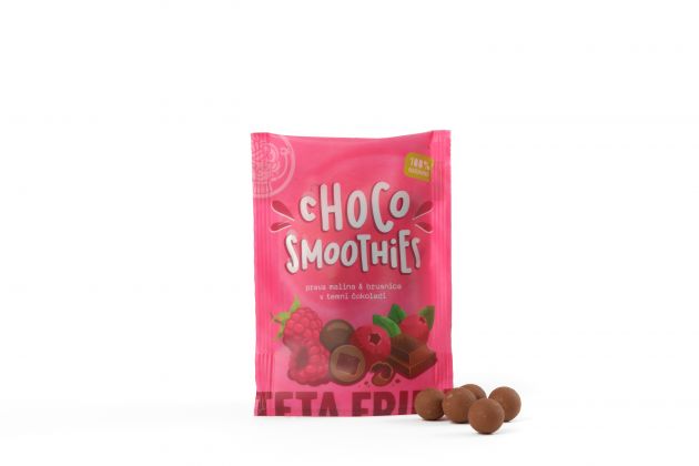 Choco smoothies - Real raspberry & cranberry in dark chocolate