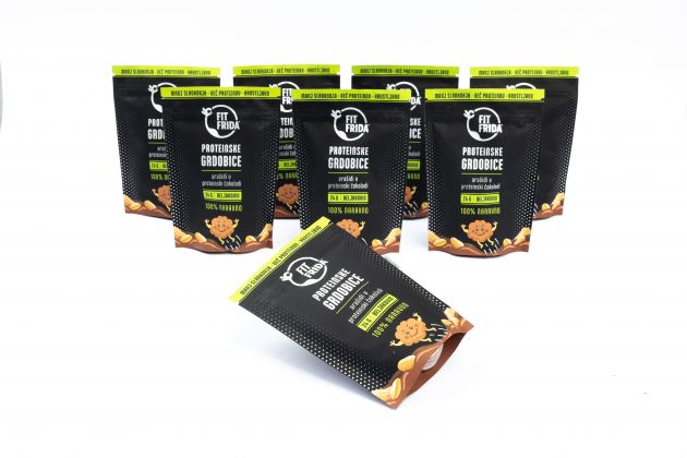 Protein Schoko-Crunchies - Erdnüsse in Proteinschokolade