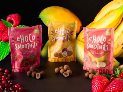 Choco Smoothies, die neuen Schoko-Fruchthäppchen