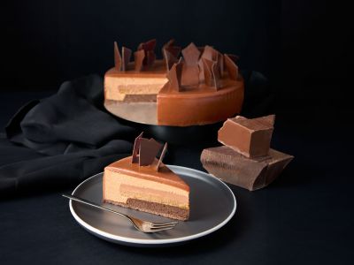 Neuer veganer Torte Vegane Schokolade mit Aprikose